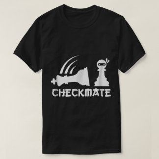 Lustige Schachkunst mit Ninja-Bauer Schachmatt T-Shirt