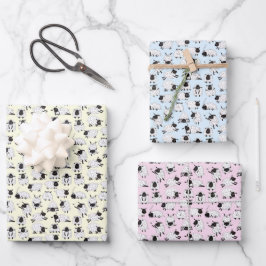 Lustige Schafe haben Spaß Geschenkpapier Set