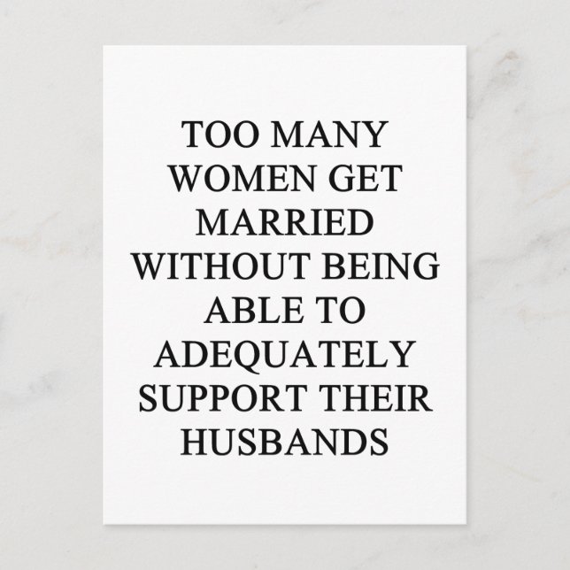 Lustige Scheidungsidee für Sie Postkarte (Vorderseite)