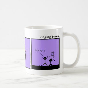 Lustige schellentelefon Stickman Tasse - 101