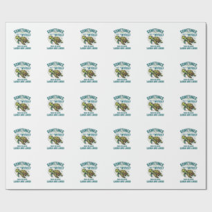 Lustige Schildkröte, die mit sich selbst spricht, Geschenkpapier