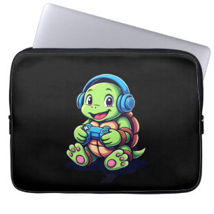 Lustige Schildkröte Gamer Gaming-Schildkröten Vide Laptopschutzhülle