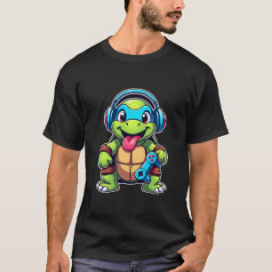 Lustige Schildkröte Gamer Gaming-Schildkröten Vide T-Shirt