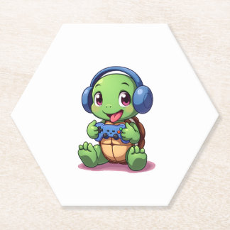 Lustige Schildkröte Gamer Gaming-Schildkröten Vide Untersetzer