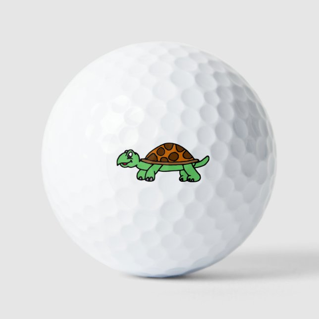 Lustige Schildkröte Golfball (Vorderseite)