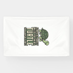 Lustige Schildkröte Sei Selbst Vintage-Shirt-Desig Banner