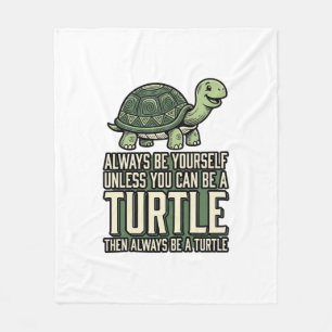 Lustige Schildkröte Sei Selbst Vintage-Shirt-Desig Fleecedecke