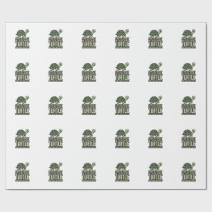 Lustige Schildkröte Sei Selbst Vintage-Shirt-Desig Geschenkpapier