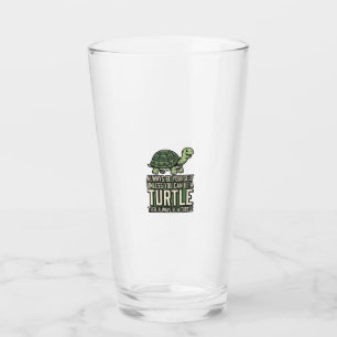 Lustige Schildkröte Sei Selbst Vintage-Shirt-Desig Glas
