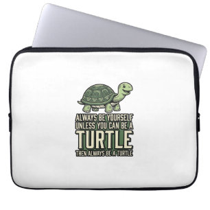 Lustige Schildkröte Sei Selbst Vintage-Shirt-Desig Laptopschutzhülle