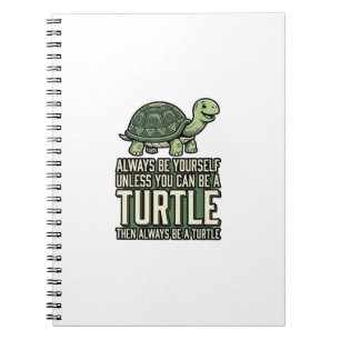 Lustige Schildkröte Sei Selbst Vintage-Shirt-Desig Notizblock