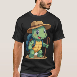 Lustige Schildkröte Wandern Grafik Camping Liebhab T-Shirt