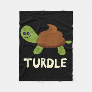 Lustige Schildkröten-Kot-Emoticon  Fleecedecke
