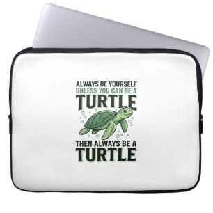 Lustige Schildkröten-Zitat Vintage-Gravur-Design_1 Laptopschutzhülle