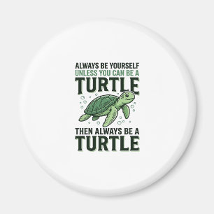 Lustige Schildkröten-Zitat Vintage-Gravur Design_1 Magnet