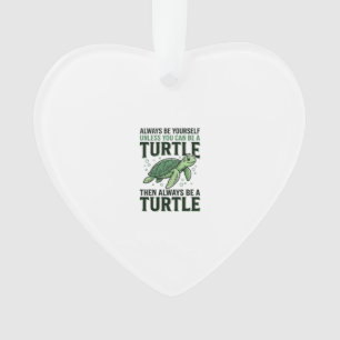 Lustige Schildkröten-Zitat Vintage-Gravur-Design_1 Ornament