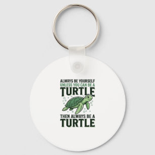Lustige Schildkröten-Zitat Vintage-Gravur-Design_1 Schlüsselanhänger