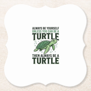 Lustige Schildkröten-Zitat Vintage-Gravur Design_1 Untersetzer