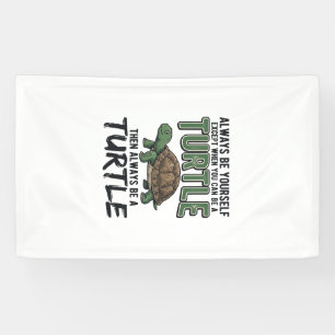 Lustige Schildkröten-Zitat Vintage-Vektordesign_1 Banner