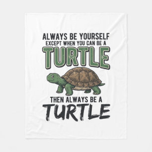 Lustige Schildkröten-Zitat Vintage-Vektordesign_1 Fleecedecke