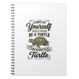 Lustige Schildkröten-Zitate Vintage-Gravur-Design Notizblock