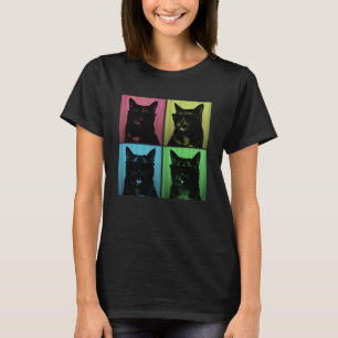 Lustige Schildpattkatzenliebhaber Süße Pop-Art-Fot T-Shirt