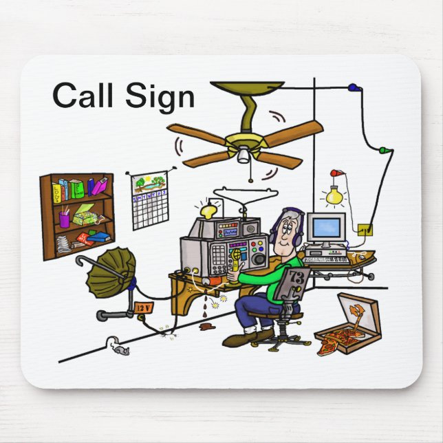 Lustige Schinken-Höhle Mousepad fertigen es (Vorne)