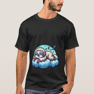 Lustige schlafende Faultier auf Wolken mit Zzz T-Shirt