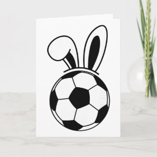 Lustige schlaffe Hasenohren Fußballfans Süßer Hase Karte