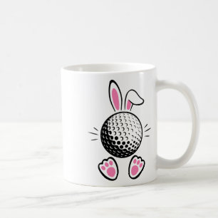 Lustige schlaffe Hasenohren Golf Liebhaber Süße Ka Kaffeetasse