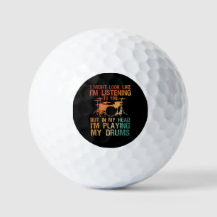 Lustige Schlagzeuger Kunst Für Männer Frauen Drum Golfball