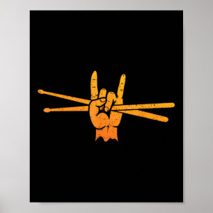 Lustige Schlagzeugkunst für Männer Frauen Kinder S Poster
