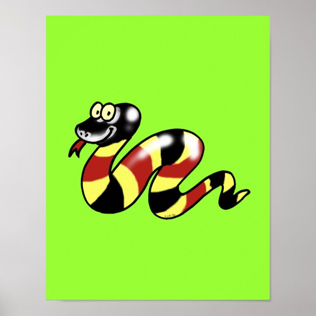Lustige Schlange Poster (Vorne)