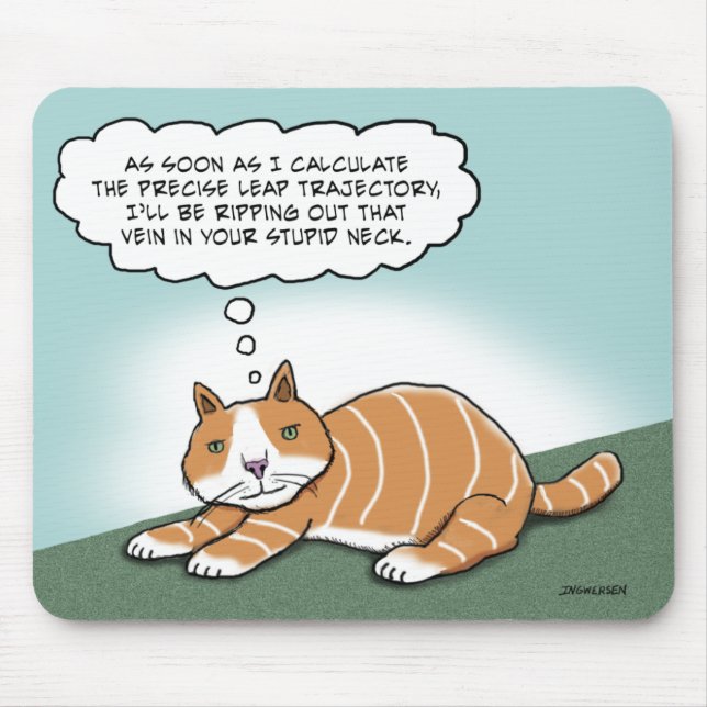 Lustige schlechte Miezekatze Mousepad (Vorne)