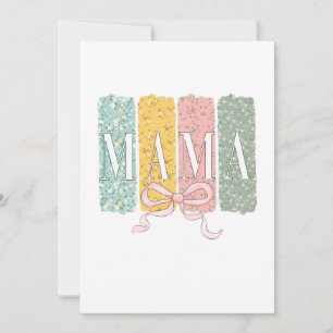 Lustige Schleife Coquette Mama Blumen Muttertag Einladung