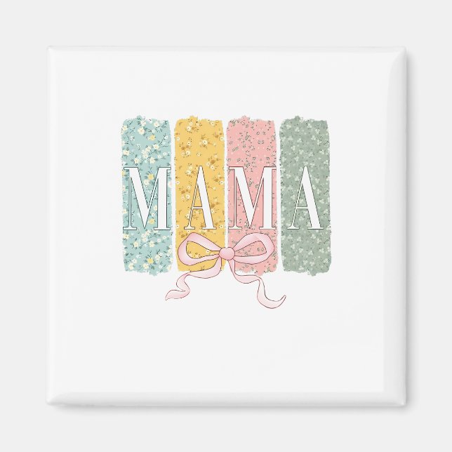 Lustige Schleife Coquette Mama Blumen Muttertag   Magnet (Vorne)