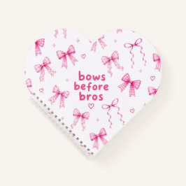 Lustige Schleifen vor Bros Cute Coquette Rosa Band Notizbuch
