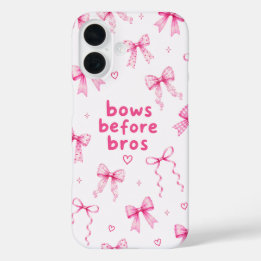 Lustige Schleifen vor Bros Cute Pink Ribbon Gesche iPhone 16 Hülle