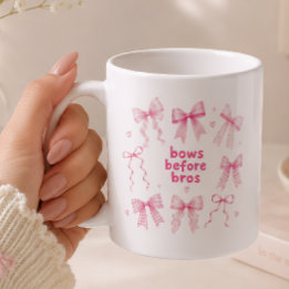 Lustige Schleifen vor Bros Süßes Rosa Coquette-Ges Kaffeetasse
