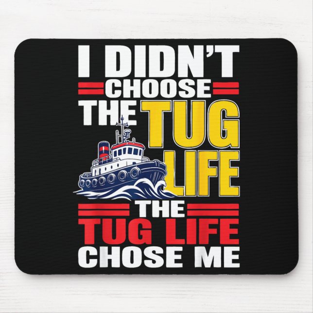Lustige Schlepperbesatzung Kapitän Hafenboot  Mousepad (Vorne)
