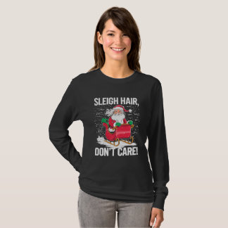 Lustige Schlittenfrisur Ist Egal Weihnachtsstimmun T-Shirt