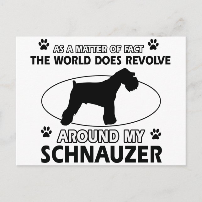 lustige SCHNAUZER Designs Postkarte (Vorderseite)