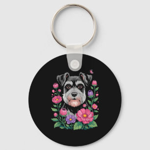 Lustige Schnauzer-Kunst für Frauen Schnauzer-Hunde Schlüsselanhänger