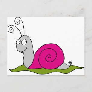 lustige Schnecke Postkarte