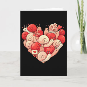 Lustige Schneckenherz Valentinstag Schnecke Damen Karte