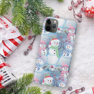 Lustige Schneemann-Weihnachtsbaum-Lichterkette-Mus iPhone 15 Pro Max Hülle