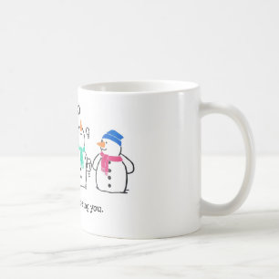 Lustige Schneemänner Kaffeetasse