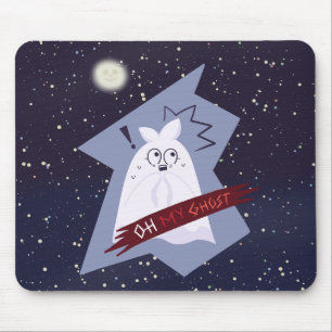 Lustige schockierte Geist-Cartoon-Mauspad Mousepad