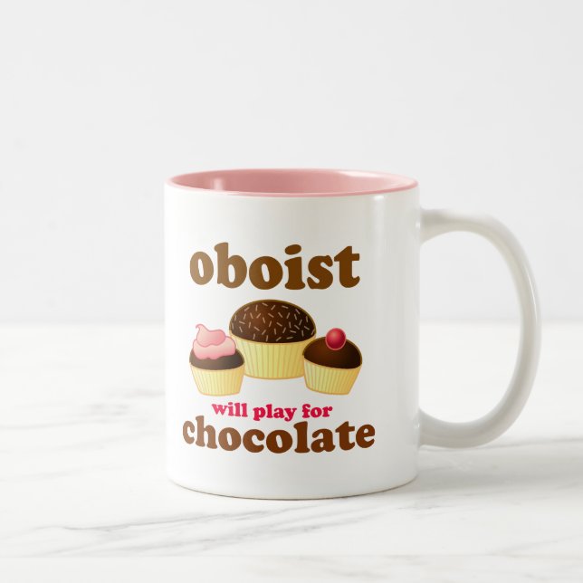 Lustige Schokolade Oboe Tasse (Rechts)
