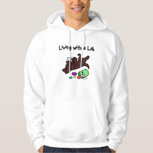 Lustige Schokoladen-Labrador-Cartoon-Illustration Hoodie